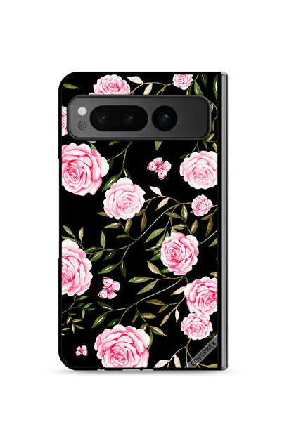 Covernex غطاء حماية لهاتف جوجل بيكسل فولد 5G، وردي اللون، باقات من الأوراق ال...