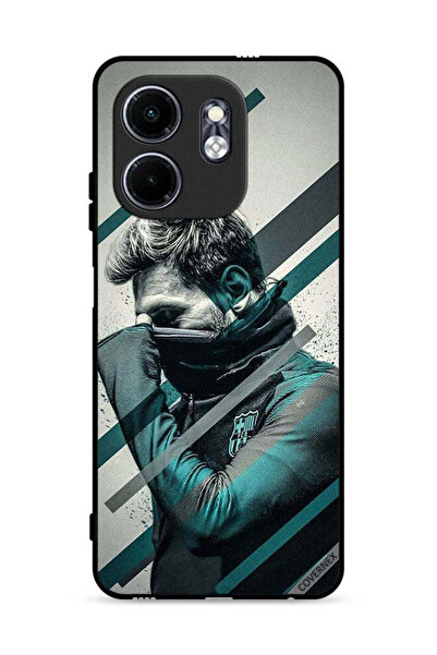 Covernex غطاء حماية لهاتف إنفينيكس سمارت 9 4G بتصميم وجه ميسي المختبئ