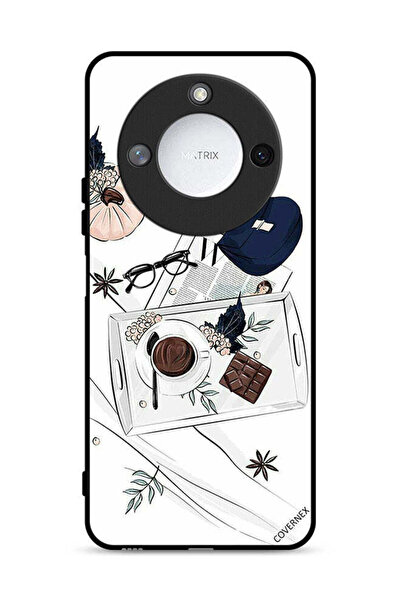 Covernex غطاء حماية لهاتف Honor X9c Smart 5G بنقشة قهوة وشوكولاتة