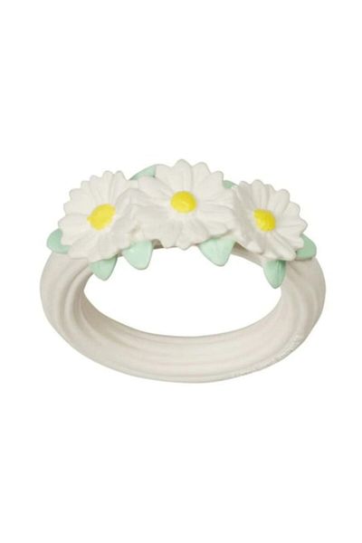 A Little Lovely Company Rubber Teething Toy, Daisy Chain - A Little Lovely Company