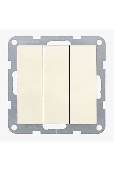 PANASONIC Triple Switch Mechanism Karre Plus 55 Beige