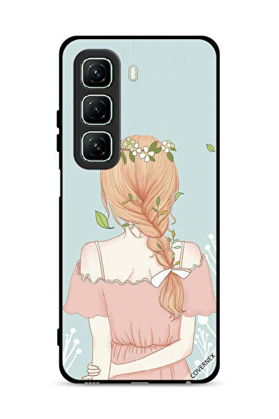 Covernex غطاء حماية لهاتف Infinix Hot 50 5G برسم فتاة واقفة بمظهر لطيف