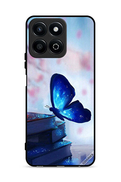 Covernex غطاء حماية لهاتف Honor X7c 4G بتصميم فراشة جالسة على كتاب