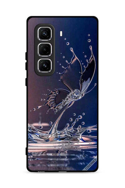 Covernex غطاء حماية لهاتف Infinix Hot 50 Pro Plus 4G بتصميم قطرات الماء والفراشة