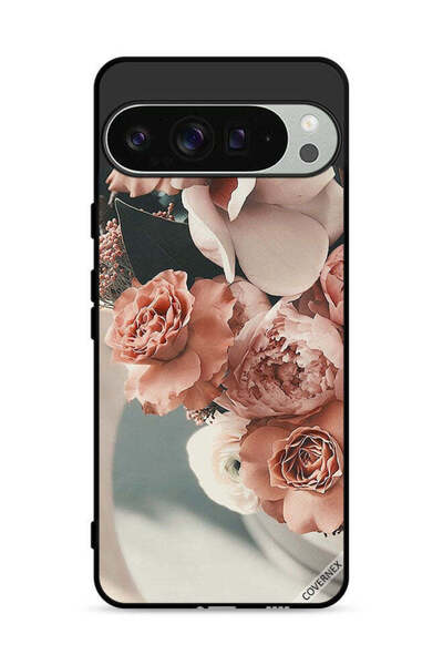 Covernex غطاء حماية لهاتف Google Pixel 9 Pro مع باقة من أزهار الخوخ الجميلة