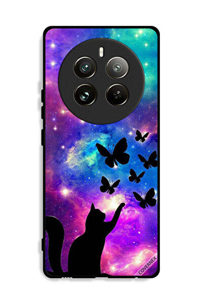 Covernex غطاء حماية لهاتف Realme 12 Pro Plus 5G بنقشة قطة وفراشات