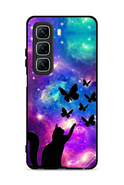 Covernex غطاء حماية لهاتف Infinix Hot 50 5G بطبعة قطة وفراشات