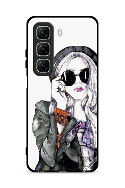 Covernex غطاء حماية لهاتف Infinix Hot 50 5G بتصميم فتاة أنيقة ولطيفة