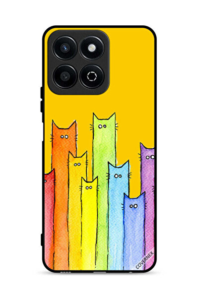 Covernex غطاء حماية لهاتف Honor Play 60 Plus 5G برسومات قطة