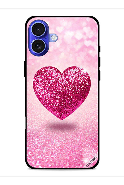 Covernex غطاء حماية لهاتف Apple iPhone 16 Plus بتصميم قلب لامع