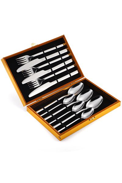 Trendy's 12-piece stainless steel cutlery set, TRENDY'S, chrome