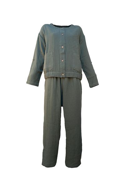 Baveno Natural Muslin Fabric Casual Women's Suit