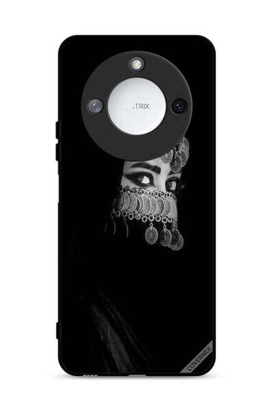 Covernex غطاء حماية لهاتف Honor X60 5G، فتاة ذات عيون جميلة ووجه مجوهرات