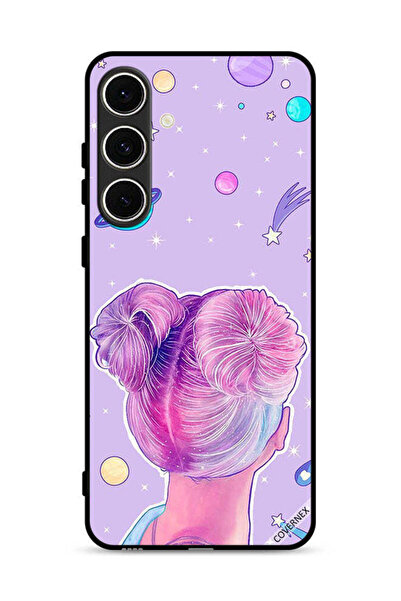 Covernex غطاء حماية لهاتف سامسونج جالاكسي S24 FE 5G برسومات فتاة ونجوم الفضاء