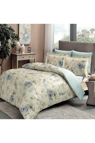 Taç 6-piece satin double bed linen, Tac DELUX Digital Prelude