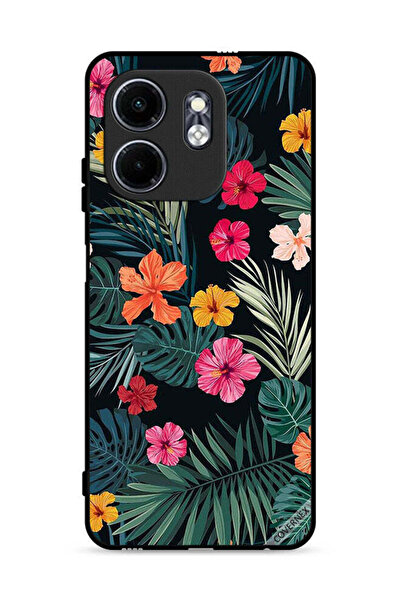 Covernex غطاء حماية لهاتف Infinix Hot 50i 4G بنقشة زهور متعددة الألوان وريش أ...