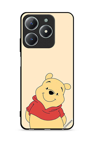 Covernex غطاء حماية لهاتف Realme C61 4G بتصميم الدب في وضع السعادة