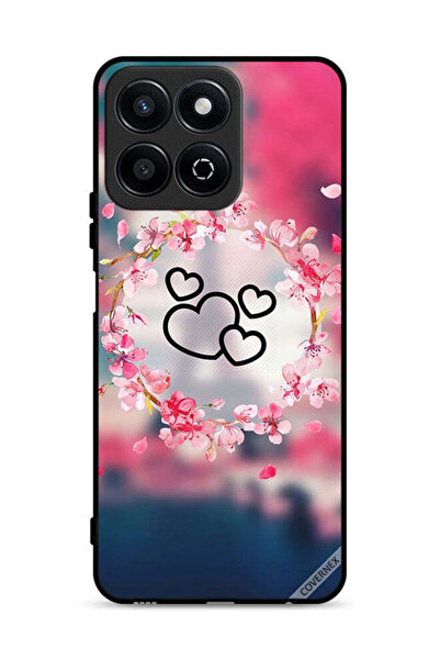 Covernex غطاء حماية لهاتف Honor X7c 4G بتصميم قلوب ومشبك فني