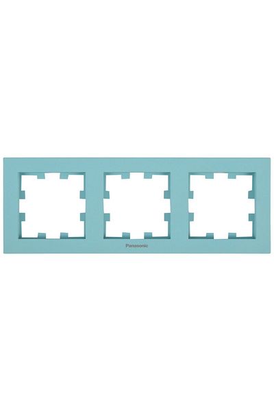 PANASONIC Karre Plus 55 Soft Touch Turquoise Triple Horizontal Frame
