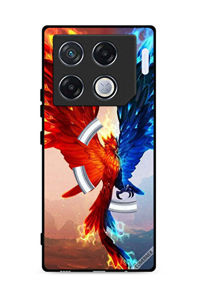 Covernex غطاء حماية لهاتف Infinix GT 20 Pro 5G بخلفية نسر النار والماء