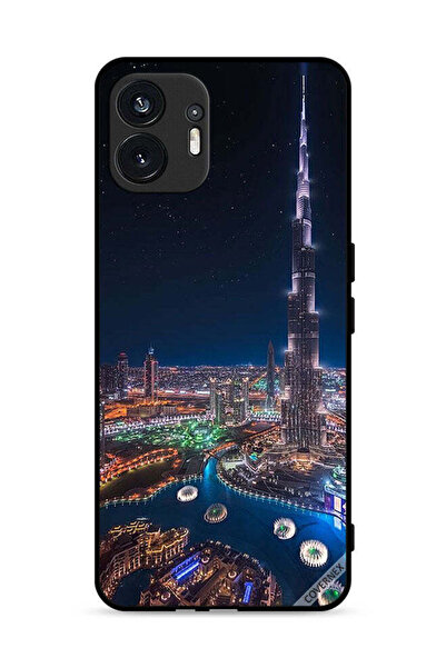 Covernex غطاء حماية لهاتف Nothing Phone (2) 5G بمنظر ليلي لوسط المدينة