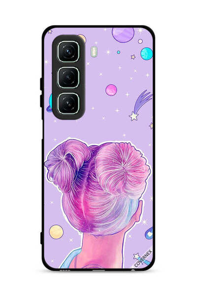 Covernex غطاء حماية لهاتف Infinix Hot 50 5G برسومات فتاة ونجوم الفضاء
