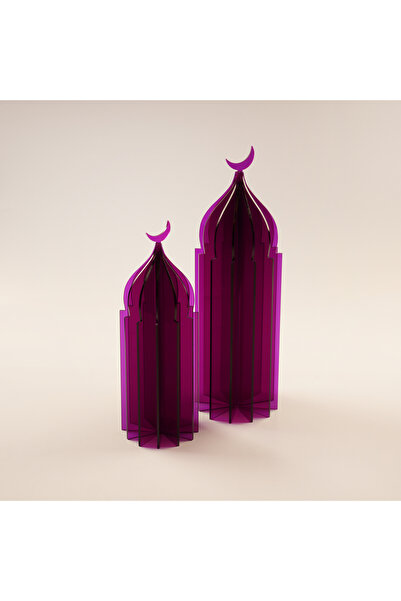 Lucerna قطعة ديكور رمضانية أكريليك مميزة 8.5*8.5*25 سم