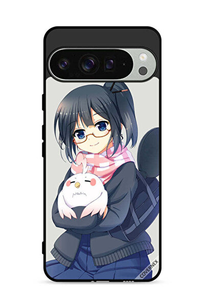Covernex غطاء حماية لهاتف Google Pixel 9 Pro XL بتصميم فتاة تحمل حيوانًا أليفًا