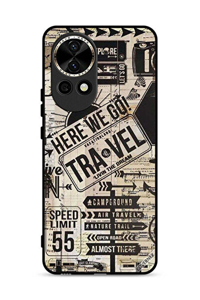 Covernex غطاء حماية لهاتف هواوي نوفا 12 5G مطبوع عليه عبارة Here We Go Travel