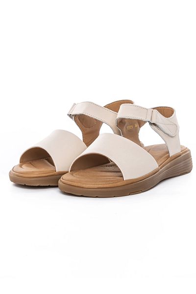 Berliner Sandale Dama cu Talpa Joasa 53301 Crem |