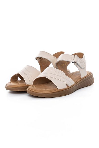 Berliner Sandale Dama cu Talpa Joasa 53303 Crem |
