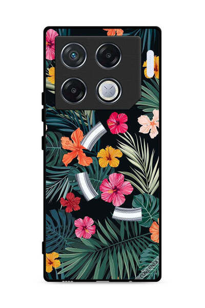 Covernex غطاء حماية لهاتف Infinix GT 20 Pro 5G بنقشة زهور متعددة الألوان وريش...