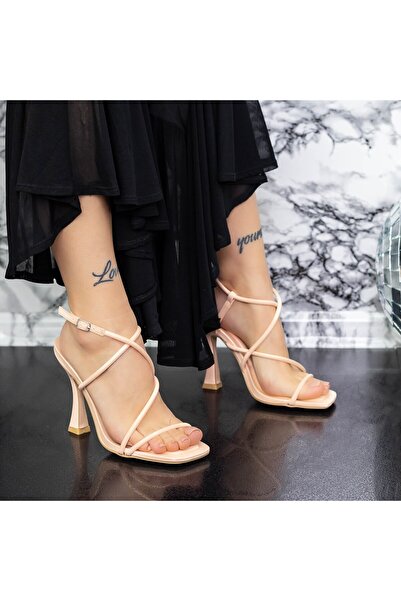 mei Sandale Dama cu Toc subtire 2ZB7 Bej