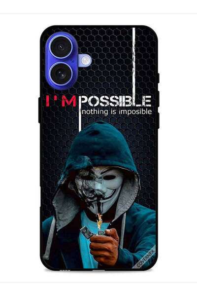 Covernex غطاء حماية لجهاز آيفون 16 من آبل - خلفية "أنا ممكن، لا شيء مستحيل"