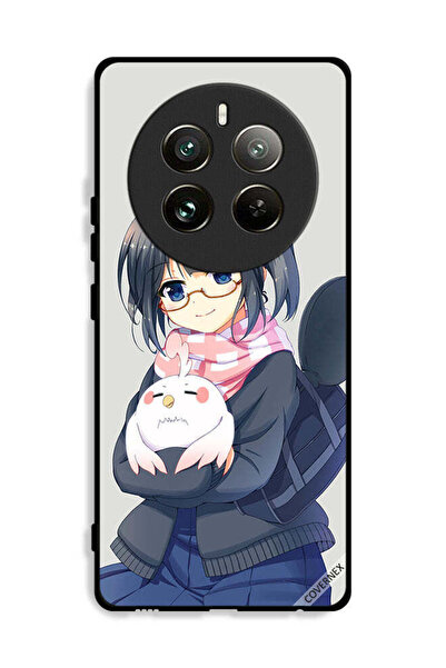 Covernex غطاء حماية لهاتف Realme 12 Pro 5G برسومات فتاة تحمل حيوانًا أليفًا