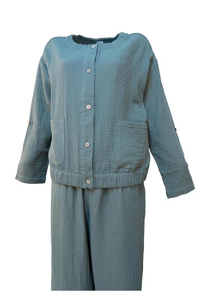 Baveno Natural Muslin Fabric Casual Women's Suit
