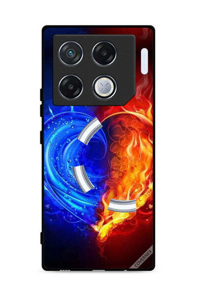 Covernex غطاء حماية لهاتف Infinix GT 20 Pro 5G بخلفية قلب النار والماء