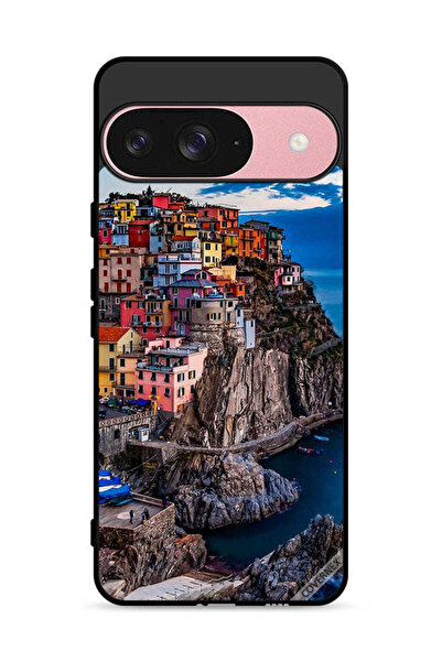Covernex غطاء حماية لهاتف Google Pixel 9 بتصميم منازل ملونة على البحر