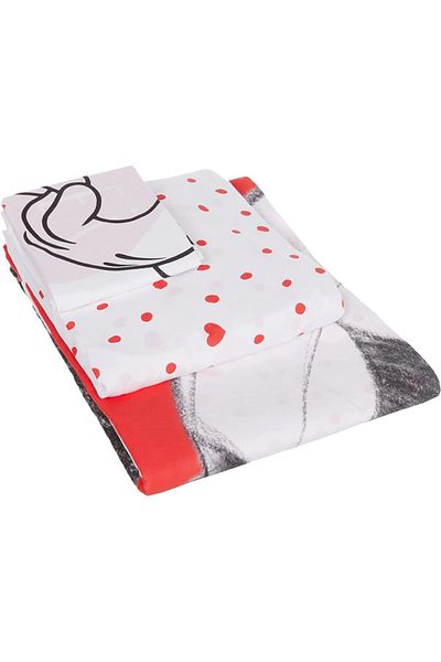 Taç Double bed linen, Disney Minnie & Mickey Lovely