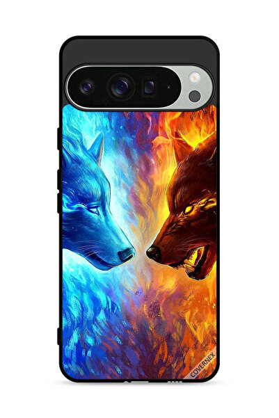 Covernex غطاء حماية لجهاز Google Pixel 9 Pro بتصميم ذئب الماء والنار