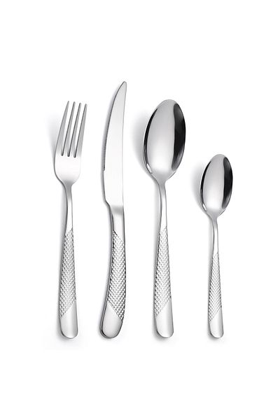 Trendy's 24-piece stainless steel cutlery set, for 6 people, TRENDY'S, luxury edition Chrome
