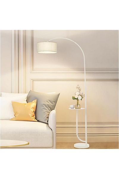 sharpdo Modern Floor Lamp Lighting Modern Tray Interior Lighting Decoration Standing Light with Shelves