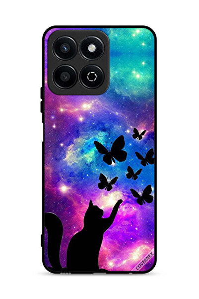 Covernex غطاء حماية لهاتف Honor Play 60 Plus 5G بطبعة قطة وفراشات