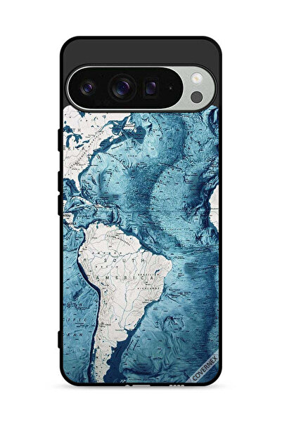 Covernex غطاء حماية لجهاز Google Pixel 9 Pro برسومات خريطة فنية