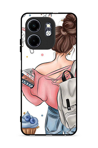 Covernex غطاء حماية لهاتف Infinix Hot 50i 4G بتصميم كتب ورسومات يد فتاة