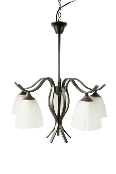 ERS TE Flaire Chandelier Black Yellow 5xE27 40W