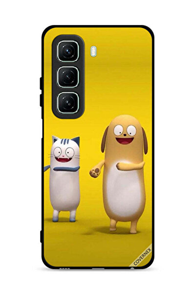 Covernex غطاء حماية لهاتف Infinix Hot 50 5G بتصميم قصة القط والكلب