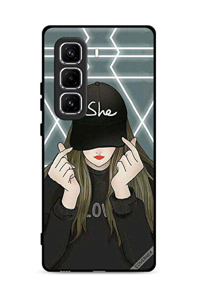 Covernex غطاء حماية لهاتف Infinix Hot 50 Pro Plus 4G بتصميم She On Cap