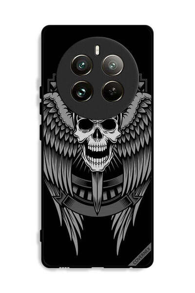 Covernex غطاء حماية لهاتف Realme 12 Pro 5G بتصميم جمجمة وأجنحة نسر
