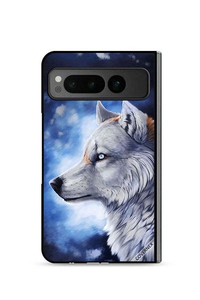 Covernex Google Pixel Fold 5G Protective Case Cover Wolf Paint Art